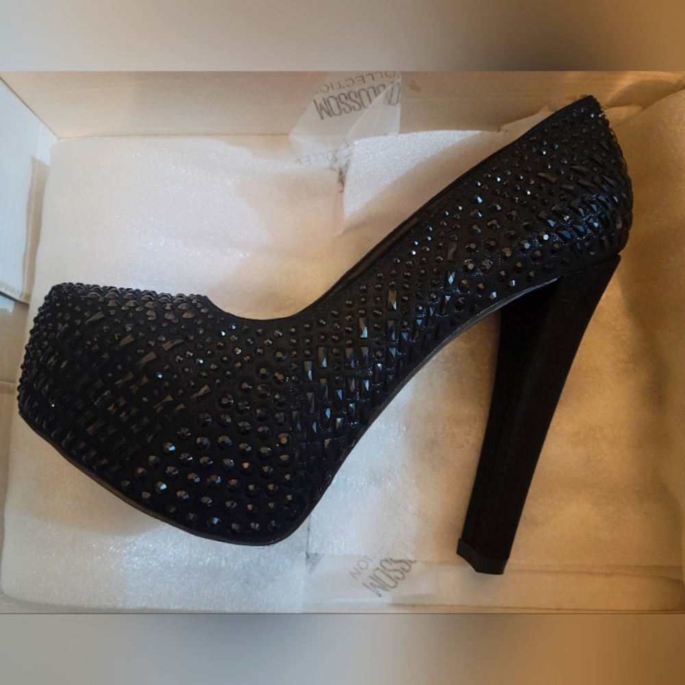 De Blossom High Heels with Platform, Size 7.5